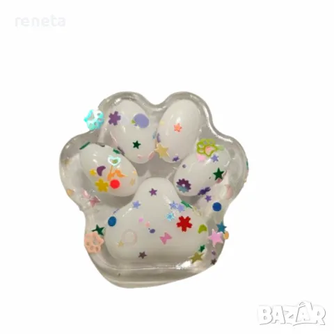 Играчка Таби лапа, Тип Mochi squishy, Anti stress, Силиконова, 6 см, снимка 1