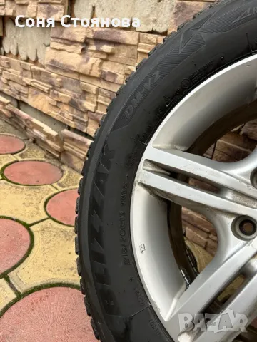 4 бр. зимни гуми Bridgestone 215/70R16 с джанти, цена 400 лв., снимка 4 - Гуми и джанти - 48346852