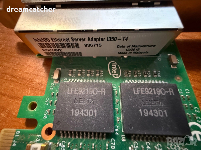 Оригинален Intel Ethernet I350-T4 4-Port 1Gb NIC - 4-ри портов адаптер, снимка 2 - Мрежови адаптери - 54140879