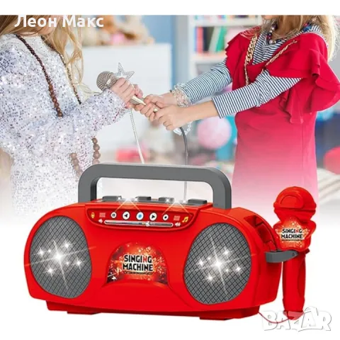 Детски касетофон с микрофон за караоке, снимка 3 - Музикални играчки - 48409650