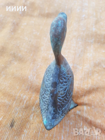 Бронзова пластика статуетка Патка, снимка 3 - Антикварни и старинни предмети - 53372677