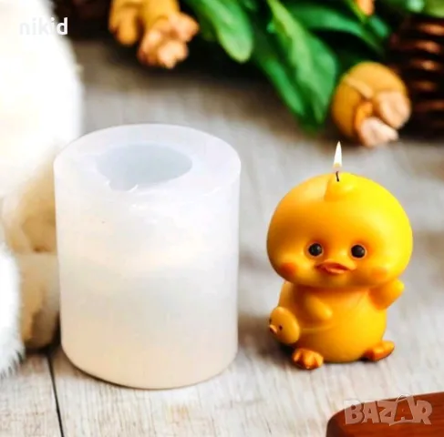 3d пате пиле патенце силиконов молд форма фондан свещ смола гипс Великден