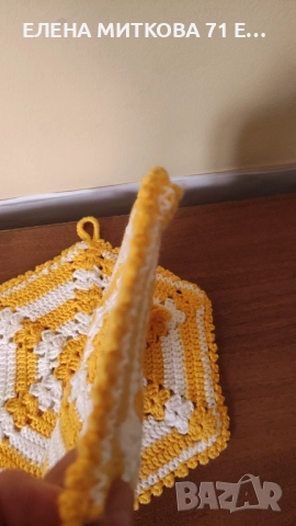 Кухненски ръкохватки ръчно плетени на една кука, снимка 7 - Аксесоари за кухня - 52325474