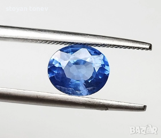  Красив ярък цейлонски сапфир с метличинено син цвят 1,28 карата! Сертификат!, снимка 11 - Други - 54197285