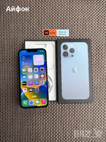 КАТО НОВ!/*ЛИЗИНГ*/ iPhone 13 Pro 128Gb Sierra Blue, снимка 2 - Apple iPhone - 52627141