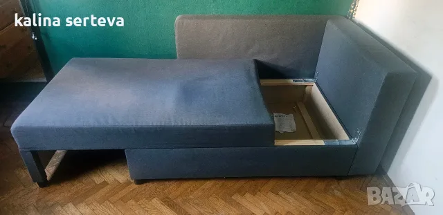 Разтегателен диван IKEA BYGGET с ракла, снимка 2 - Дивани и мека мебел - 56356632
