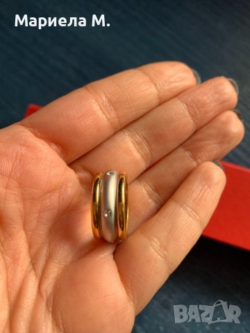 Дамски пръстен от нераждаема стомана и цирконии, снимка 3 - Пръстени - 39971642