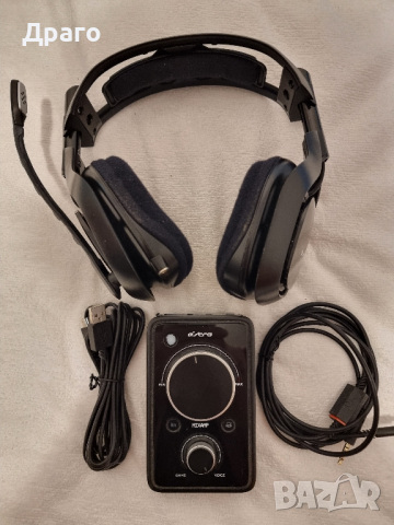 Гейминг комплект Astro - A40 + MixAmp , черен , снимка 1 - Друга електроника - 44660086