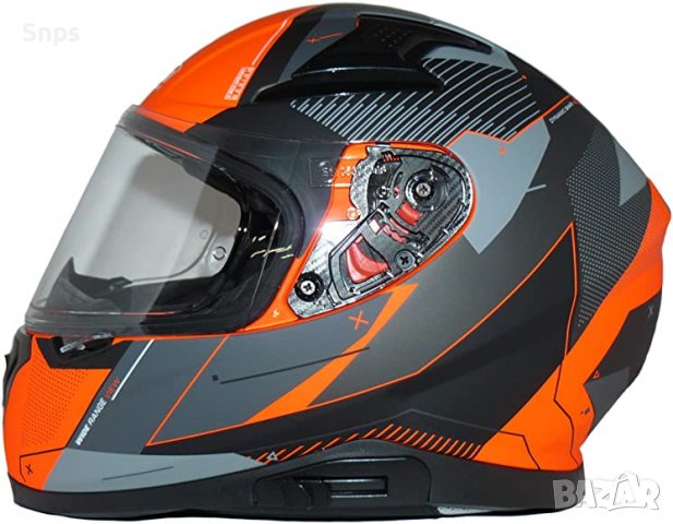 Каска за мотор ProtectWear 917-OG интегриран слънчев сенник, XXL(63-64см), снимка 6 - Аксесоари и консумативи - 36884848