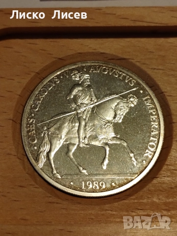 Испания 5 екю 1989г., снимка 4 - Нумизматика и бонистика - 52943360