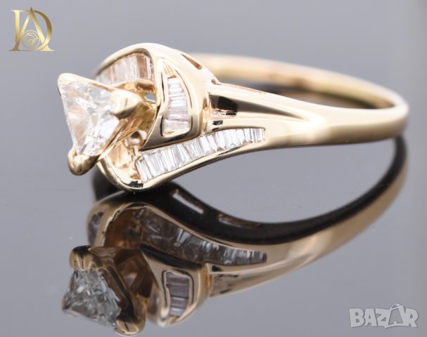 Нов Златен Пръстен с 0.67кт Естествени Диаманти, снимка 3 - Пръстени - 42863907