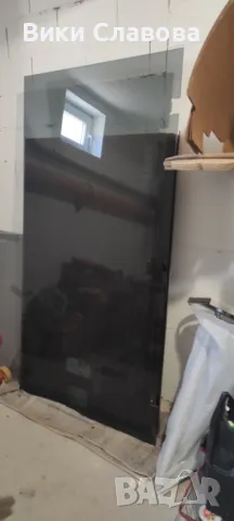 Стъклена преграда за  баня,офис,магазин.Тъмно стъкло, снимка 1