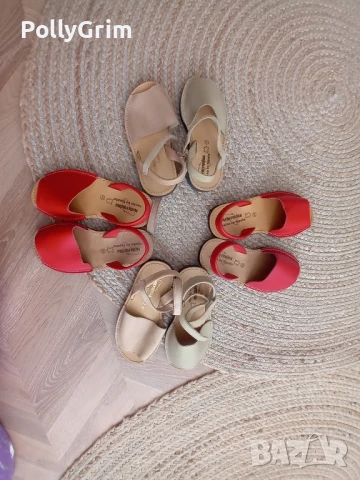 Детски Майоркини 2 чифта естествена кожа НОВИ, снимка 4 - Стоки за близнаци - 51154142