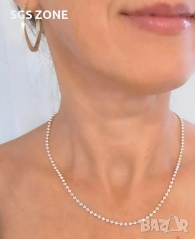 Сребърна верижка от Италия с родиево покритие, снимка 9 - Колиета, медальони, синджири - 53109189