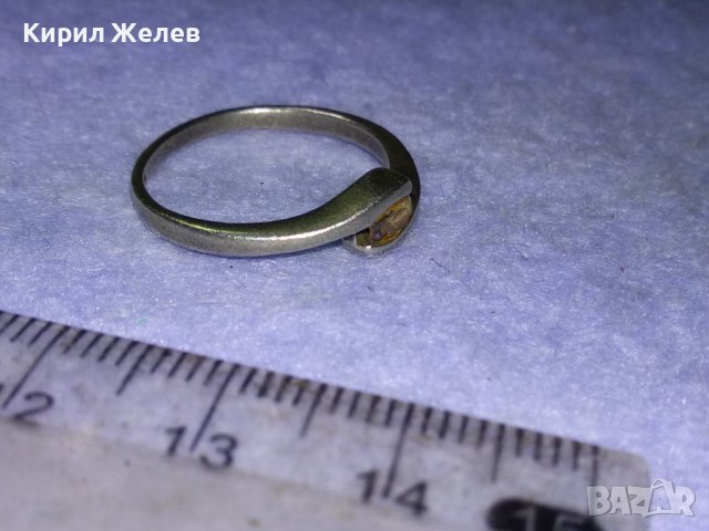 Старинен АВТОРСКИ СКЪПОЦЕНЕН СРЕБЪРЕН ПРЪСТЕН ОКСИДИРАНО СРЕБРО 925 с ЖЪЛТ ЗЛАТИСТ ТОПАЗ 40220, снимка 11 - Антикварни и старинни предмети - 42929483