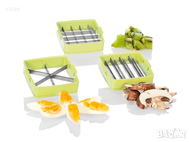 НОВИ! Универсално ренде с 3 приставки контейнер с капак, снимка 6 - Аксесоари за кухня - 42891795