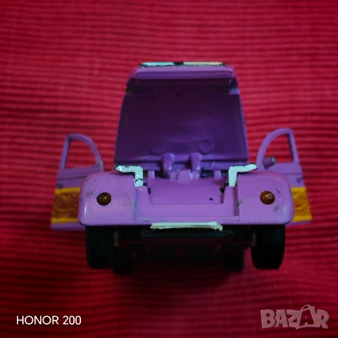 WELLY, лилав Ситроен 2 CV мащаб 1:36. , снимка 5 - Колекции - 53943746