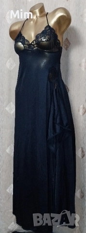 SUSSAN 12 /AUSTRALIA/ Черна сатенена дълга нощница 