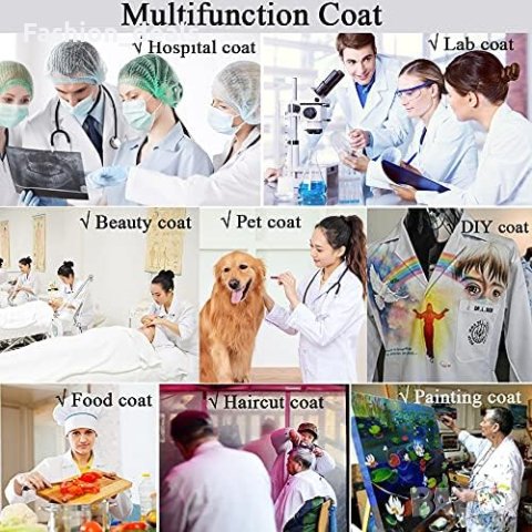 Нова Лабораторна медицинска престилка Жени Мъже Лекар Студент Сестри, снимка 7 - Други - 42505270