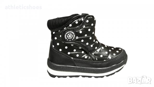 Детски апрески в синьо и черно на точки -1079, снимка 3 - Бебешки боти и ботуши - 38403176