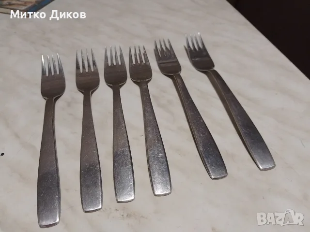 Вилици 6 броя като нови полирани маркови на Mepra Italy Rostfrei Inox 185mm