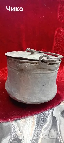 Малко медно котле с капак, снимка 9 - Антикварни и старинни предмети - 55788307
