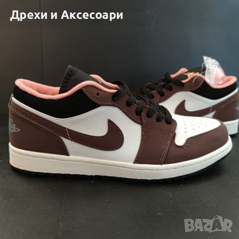 Nike Air Jordan 1 Low Mocha Chocolate Crimson Bliss Brown Размер 43 Номер Обувки Маратонки Нови , снимка 6 - Маратонки - 38451293