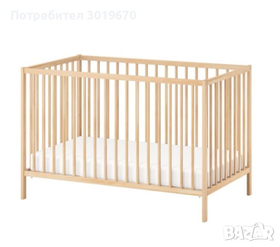 Бебешко легло заедно с матрак, снимка 4 - Мебели за детската стая - 42890671