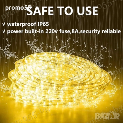 Коледен светещ Led маркуч в магична топла свелина 20м., снимка 3 - Други - 52587631