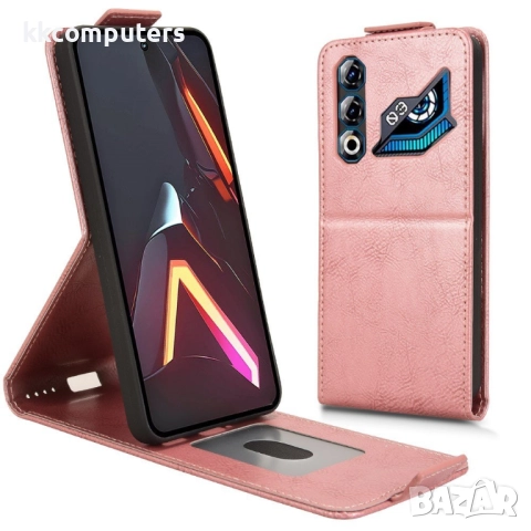 За ZTE nubia Neo 3 GT 5G- Кожен Калъф с Магнитен клип, Стенд и Холдер за Карти | Включен Протектор з, снимка 2 - Калъфи, кейсове - 52245414