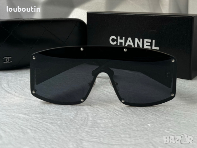 CH дамски слънчеви очила маска с лого, снимка 6 - Слънчеви и диоптрични очила - 44685631