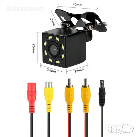 Камера с нощен режим за задно виждане с 8 LED диода, снимка 13 - Аксесоари и консумативи - 30370152