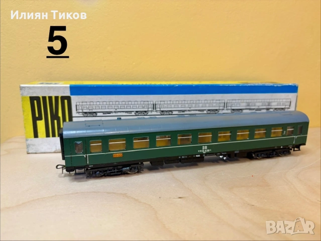 Четириосен пътнически вагон Piko 1:87 HO, влак, влакче,  