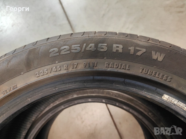 2бр. летни гуми 225/45/17 Continental, снимка 5 - Гуми и джанти - 53931351