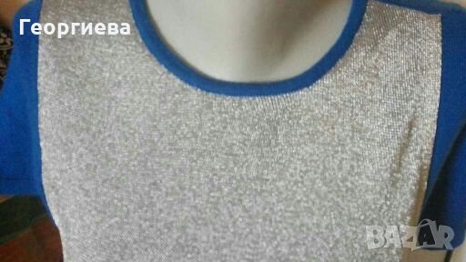 Нова интересна блуза в синьо и сребристо🍀👕S/M,M👗🍀арт.605, снимка 4 - Други - 29622095