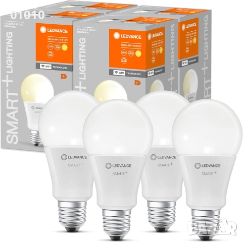 Смарт крушка Ledvance SMART+14W/100w E27 1521lm A60/2700K dimmer wi-fi, снимка 6 - Крушки - 52419524
