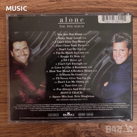 Modern Talking - Alone, снимка 3 - CD дискове - 53115361