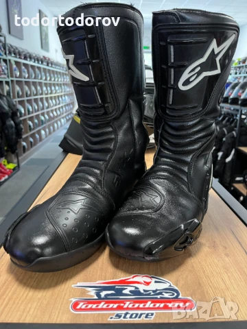 Mото Ботуши ALPINESTARS SMX-4 BLACK,номер 42 оригинални,много запазени, снимка 1
