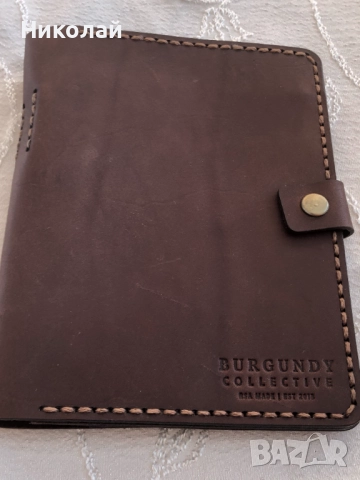 Калъф / портфейл за пътуване BURGUNDY COLLECTIVE, естествена кожа, ръчна изработка, ЮАР топ качество