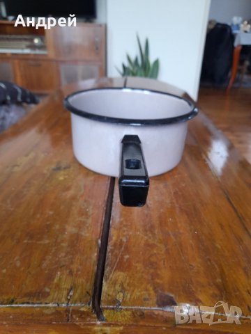 Стара емайлирана касерола,тиган #2, снимка 4 - Други ценни предмети - 38672766