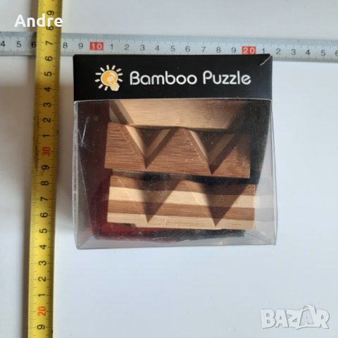 играчка-пъзел от дърво, IQ Bamboo puzzle, снимка 1 - Пъзели - 30343263