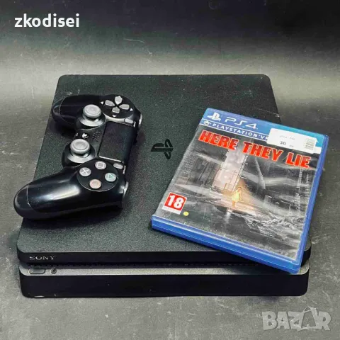 Конзола SONY - PS4 SLIM с 1бр. джойстик и 1бр. игра