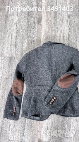 Вълнено сако с кръпки, снимка 3 - Сака - 48403420