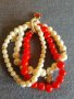 Перлено колие и гривна от перли и червени мъниста., снимка 3
