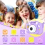 Детска камера 1080P HD 2,0-инчов екран с 32GB карта, лилава, снимка 6