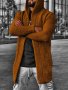 Мъжка плетена жилетка с качулка и дълъг ръкав, 6цвята - 023 , снимка 4
