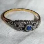 Пръстени със сапфири в лот. Сребро с позлата., снимка 2