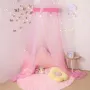 Нов Принцески балдахин с LED звезди – розов, за детска стая, момиче, снимка 5