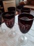 Червен кристал чаши за вино, снимка 2