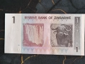 Банкнота - Зимбабве - 1 долар UNC | 2007г., снимка 2
